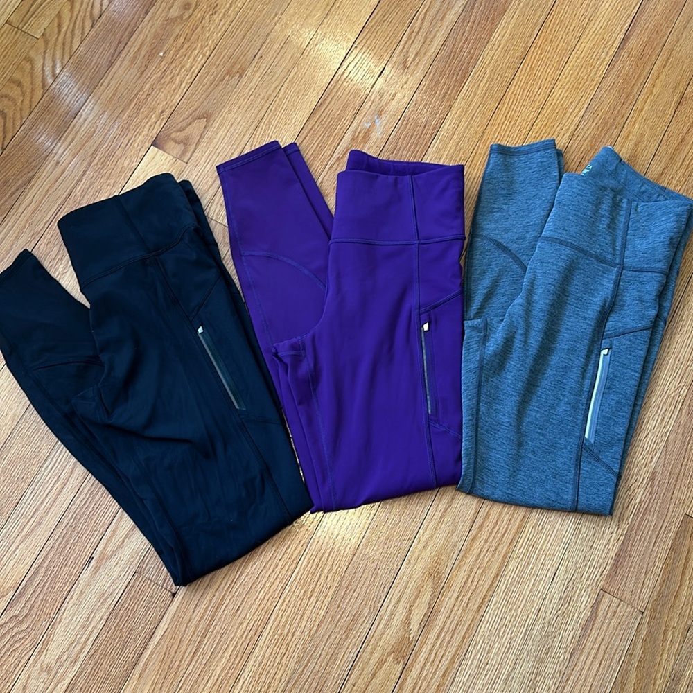 3 pair Athleta Rainier Leggings TALL
